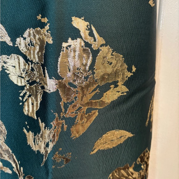 Talbots Floral Gold and Green Midi Skirt Women’s Size 16 New W Tags Femine - Picture 5 of 9